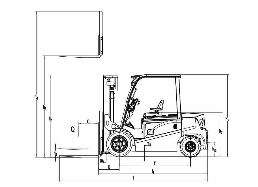 FE4P40-50Q electric counterweight forklift